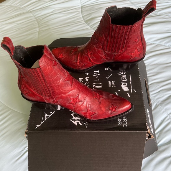 Mexicana by Old Gringo Reach for the Stars Circus boots fire red/red NIB 8.5 - Picture 1 of 14